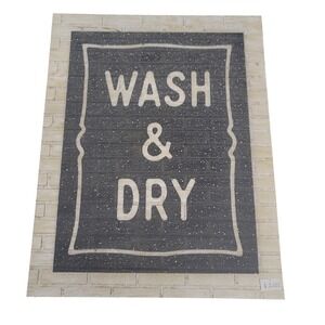 Wash Dry Laundry Room Sign Rustic‎ Farmhouse Wall Decor Wooden Cottagecore 11x14